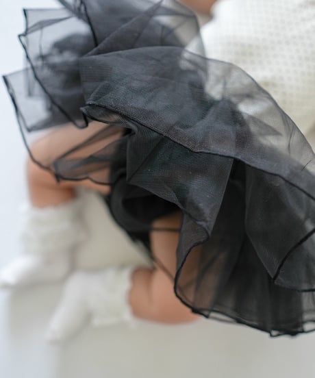 即納no sleeve dot tulle rompers