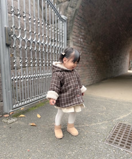 即納 mimi market Check Dumbled hoody
