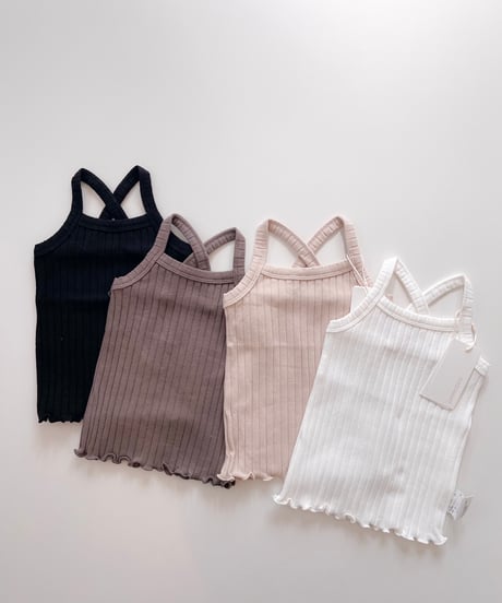 即納back cross camisole
