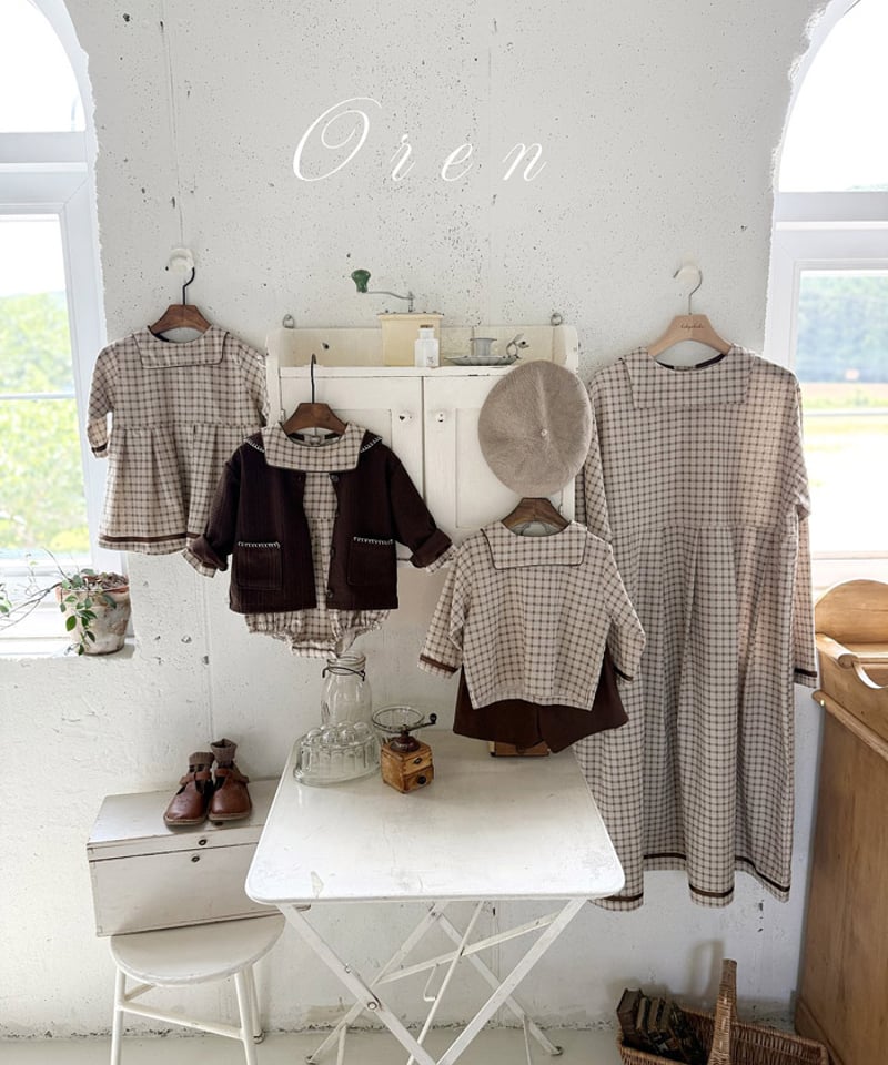 即納 OREN Brunette mini check dress | alli.