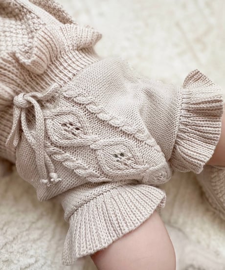 即納  cable knit bloomer