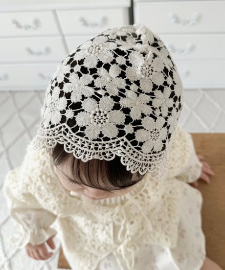 即納Lace bonnet