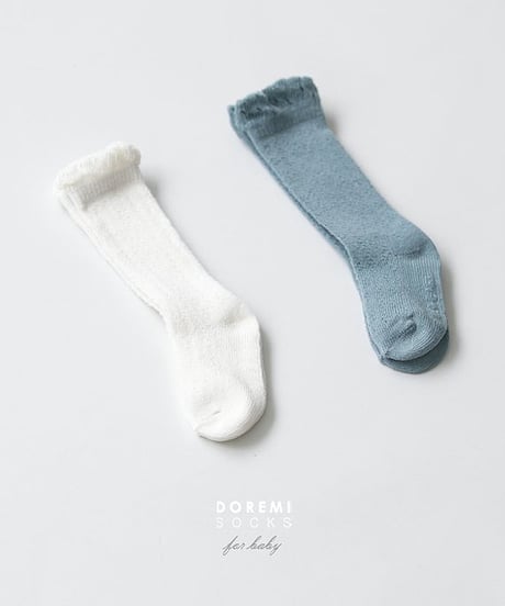 即納Doremi  eyelet high socks set