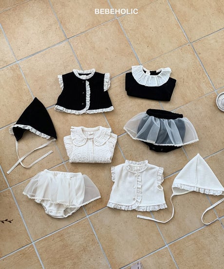 即納 Lace-frill vest
