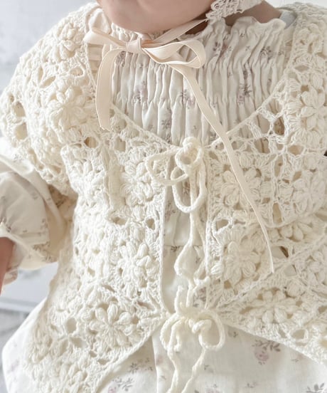 即納Handmade knit vest