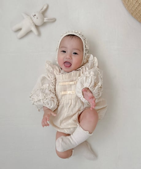 即納frill lace salopette