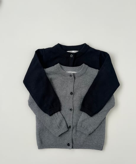即納crew neck knit cardigan