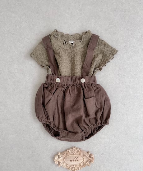 即納nunubiel linen Suspender bloomer