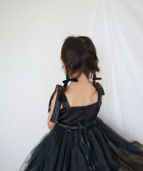 即納black ribbon dress
