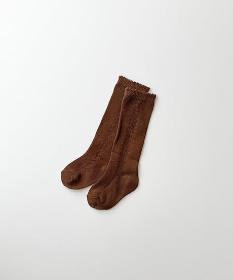 即納baby openwork knee high socks