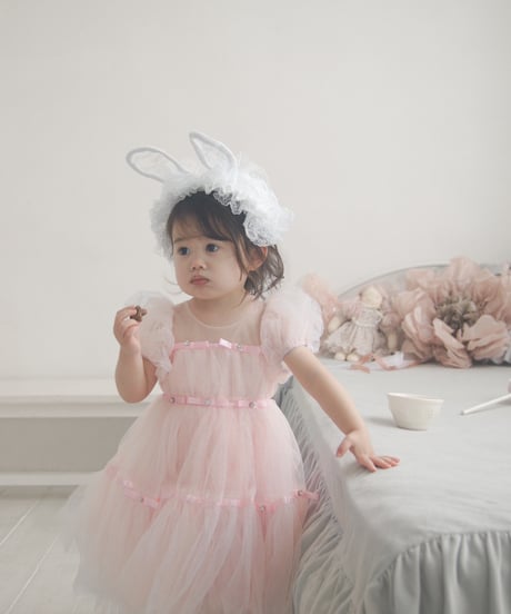 即納Ribbon Bijou Tulle Dress