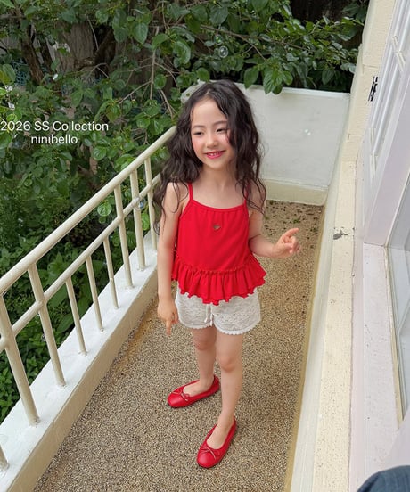 予約ninibello Join heart punching Sleeveless Top