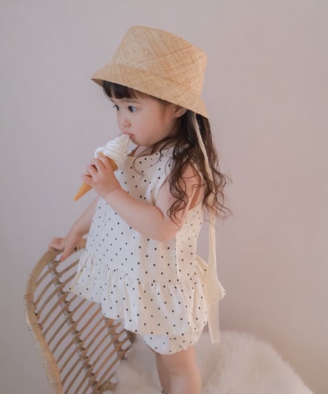 即納 bebe nine Dot bloomer set