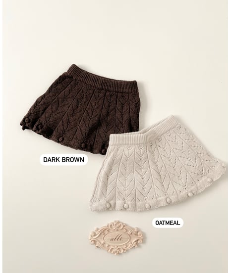 即納eyelet knit skirt