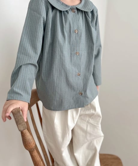 即納milk  round collar shirt