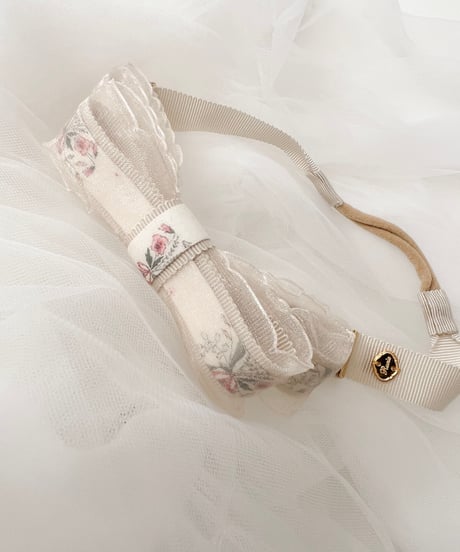 即納veil ribbon hair band