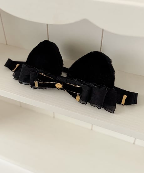 即納Velvet Cat Ears Headband
