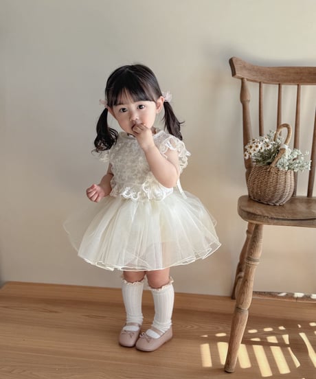 即納no sleeve tulle rompers