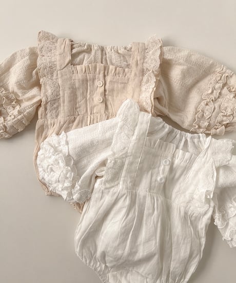 即納frill lace salopette