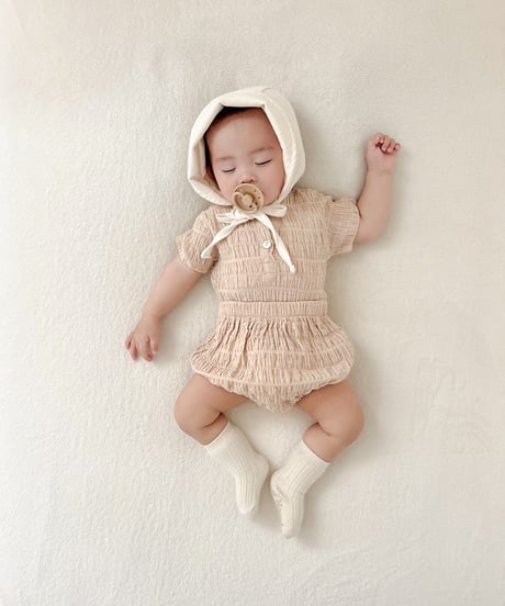 即納 shirring top and bottom set