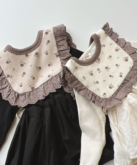 即納flower ribbon thermal bib