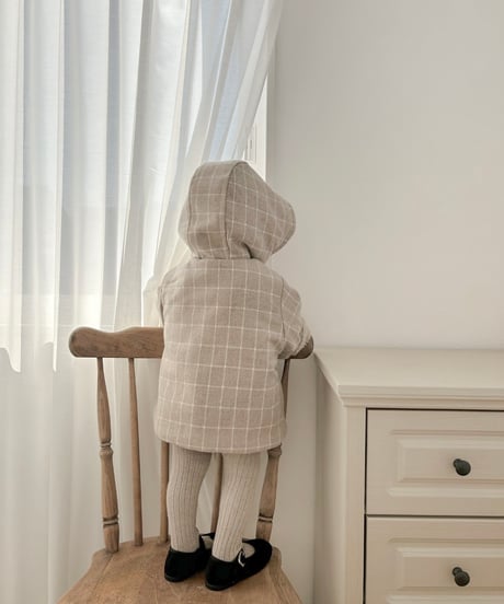 即納 mimi market Check Dumbled hoody