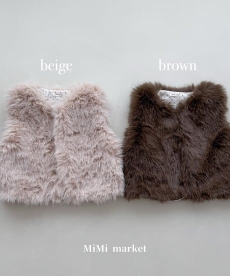 即納 mimi market fur vest