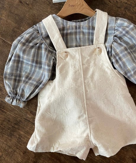 即納 Anne shirley Autumn Plaid Ribbon Blouse set