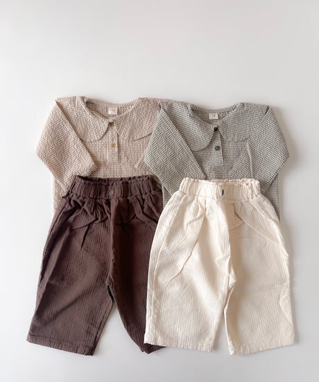 即納tuck pants