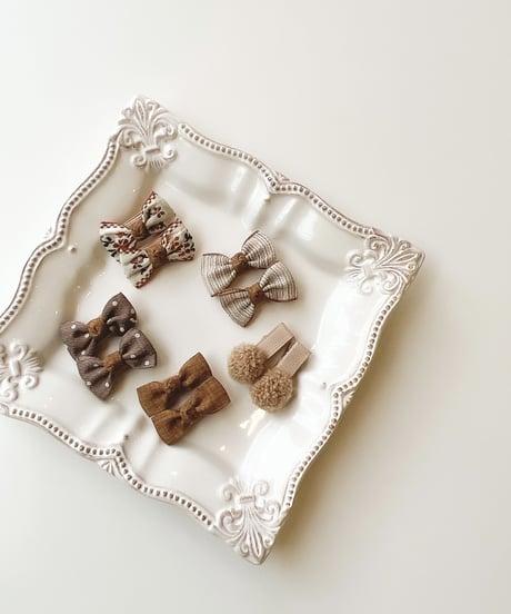 即納retro ribbon clip set