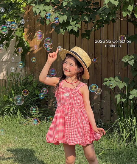 予約ninibello Picnic overall dress