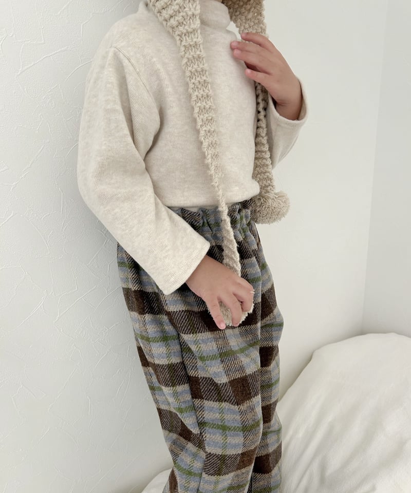 即納 aosta Wool Check pants | alli.
