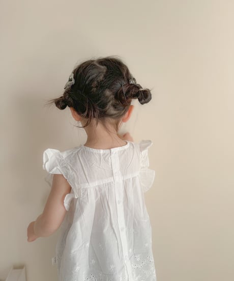 即納shirring frill blouse