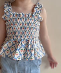 一部即納melikey Cherry ribbon terking blouse
