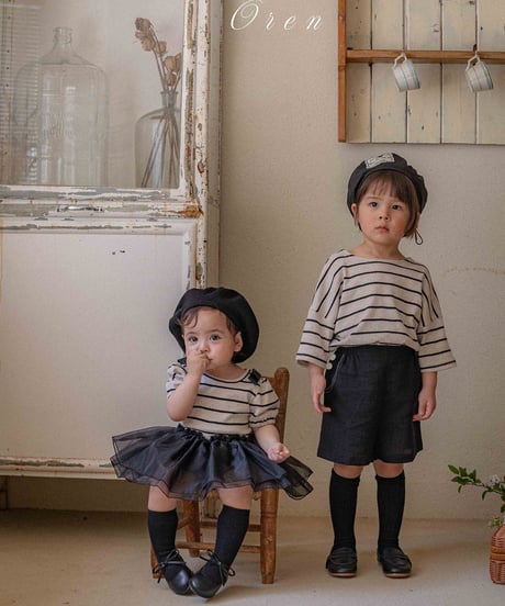 即納 OREN Claire Stripe Tulle Suit