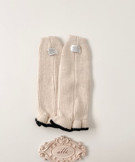 即納  knit loose leg warmers