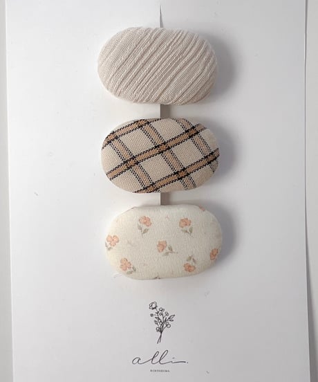 即納Natural Garden Oval Hair Clip Set