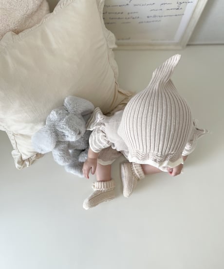 即納wave knit rompers