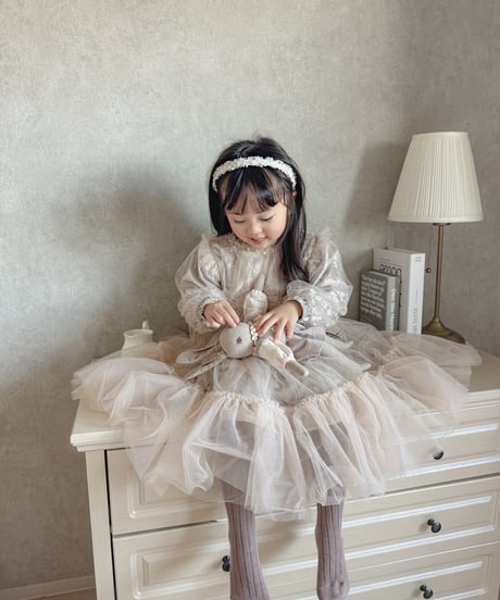 即納Velour x Tulle Winter Dress