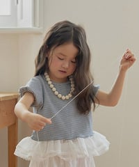 即納 banana.j Peach Tulle Tee