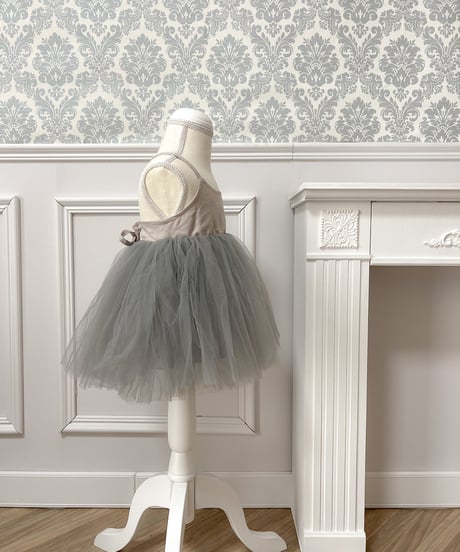 即納simple tulle one-piece