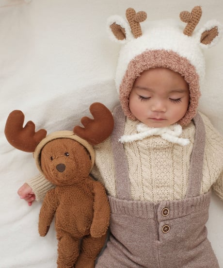 即納  Holiday reindeer bonnet