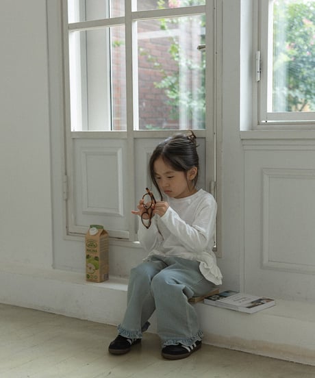 即納 ALADIN Pretty fit frill long pants