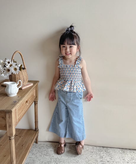 即納melikey Cherry ribbon terking blouse