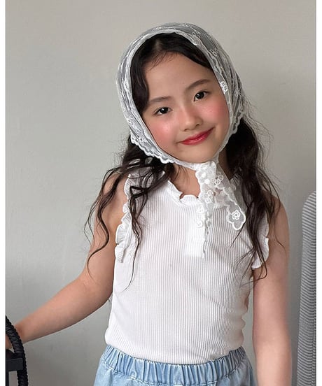 予約ninibello Romy Frill Sleeveless Top