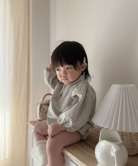 即納 mimi market Check Collar Suit