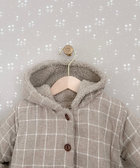 即納 mimi market Check Dumbled hoody