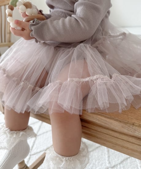 即納monbebe tulle ribbon rompers