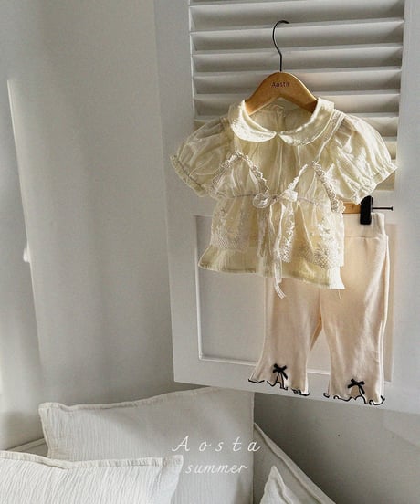 即納aosta Lip ribbon pants