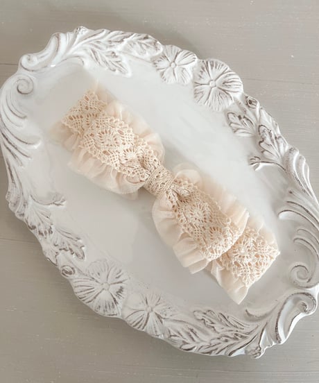 即納 lace Ribbon hair band